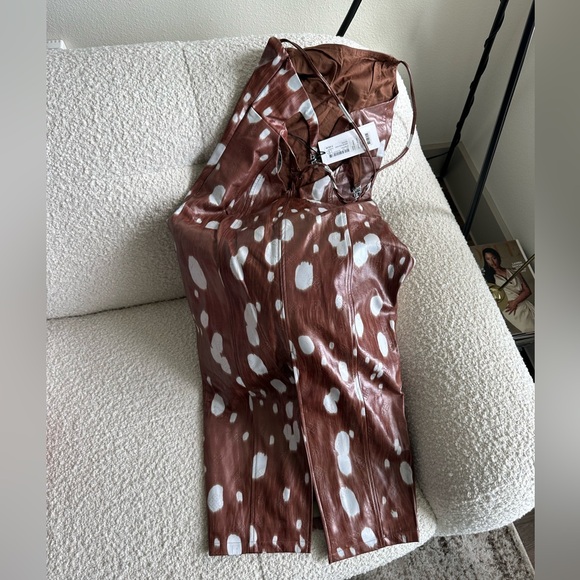 ROTATE Birger Christensen Louie Dress cow print dress - Picture 8 of 9